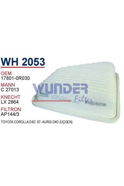 WUNDER WH2053 HAVA FİLTRESİ - TOYOTA COROLLA D4D 07- AURiS D4D (Ü