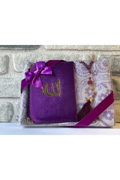 ikrahac Çeyizlik Seccade Seti Lüks Mürdüm