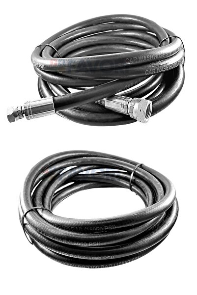 Omax Profesyonel Yüksek Kalite Çift Telli Ezilmez Basınçlı 150/200/300 Bar Yıkama Hortumu(20 Metre)