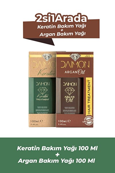 DAIMON P.series Keratin Bakım Yağı 100 Ml+ Argan Bakım Yağı 100 Ml