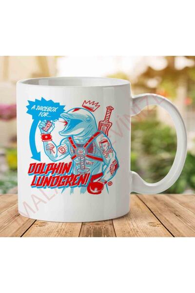 ART HEDİYE صندوق عصير لدولفين لوندجرين كوب مطبوع على الجانبين