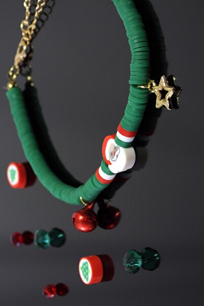 Karlay طوق كلب للقطط باللون الأخضر لعيد الميلاد