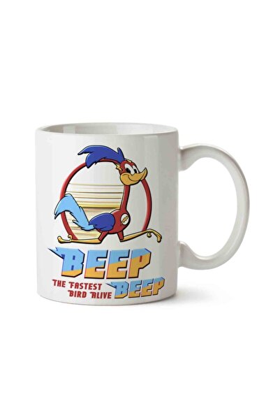 ART HEDİYE كوب Road Runner Bipp Bipp مطبوع على الجانبين