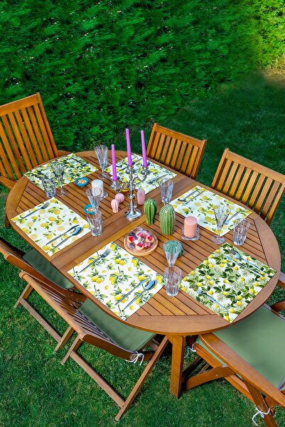 Realhomes 6-Piece Lemon Themed Special Design American Service Set