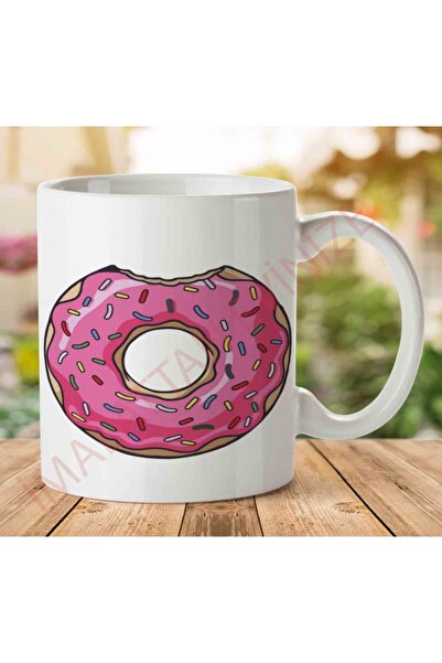 ART HEDİYE كوب هومر سيمبسون دونات مطبوع على الجانبين