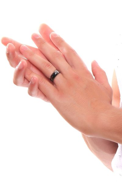 LABALABA Men's Metallic Anthracite Lacquer Plated Adjustable Diagonal Ring