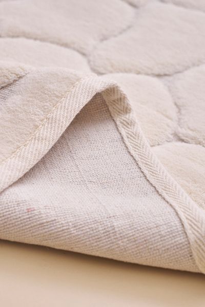 Madame Clean Home Σετ 2 βαμβακερών καθισμάτων τουαλέτας Jolly, Σετ κρεμ πατάκι μπάνιου