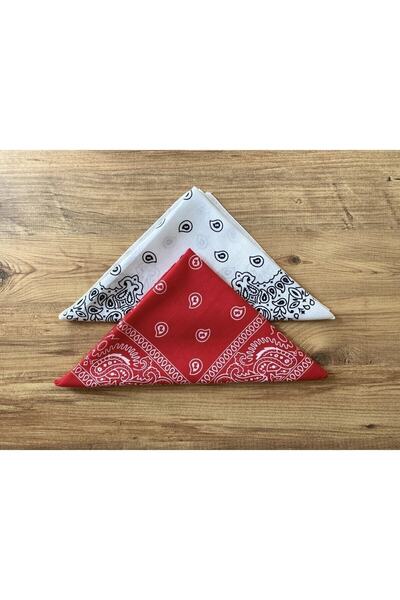 Shopiolog Unisex 100% βαμβακερό έθνικ μοτίβο μπαντάνα σετ 2 τεμαχίων