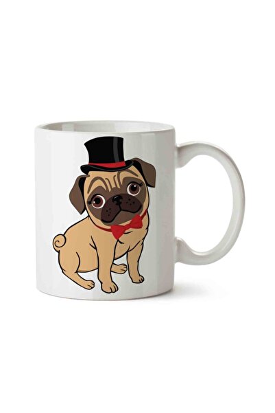 ART HEDİYE Pug Puppy Canidae Toy Dog Dog Two Sided Printed Mug Cup