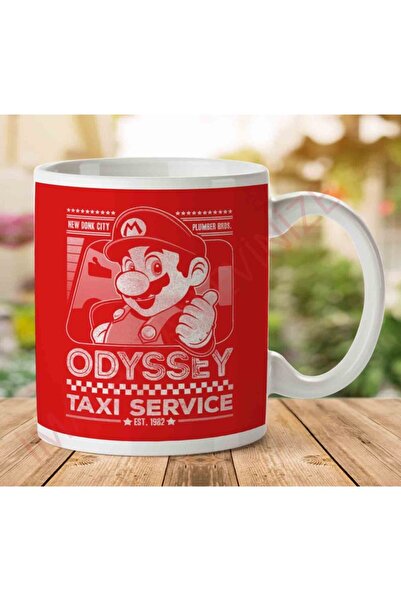 ART HEDİYE كوب سوبر ماريو أوديسي تاكسي سيرفيس مطبوع على الجانبين