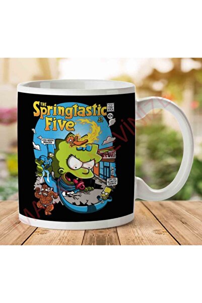 ART HEDİYE The Springtastic Five The Simpsons Fantastic Four Two Side Printed...