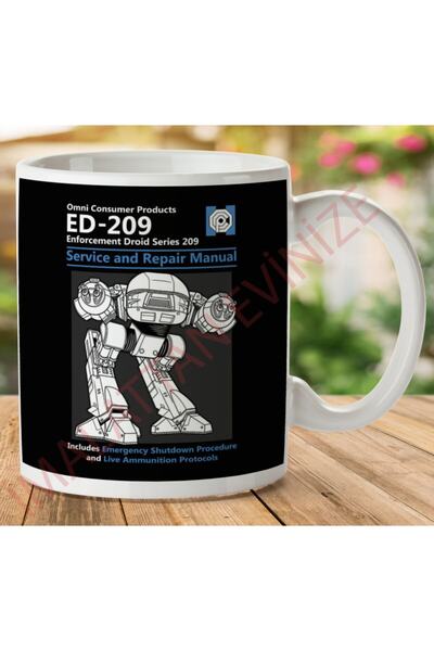 ART HEDİYE Robocop Ed209 Service and Repair Manual Two Sided Printed Mug