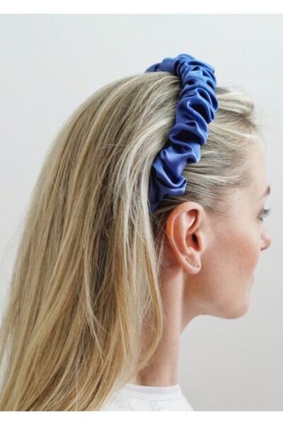 Shopiolog Кобалтово синя сатенена набрана корона