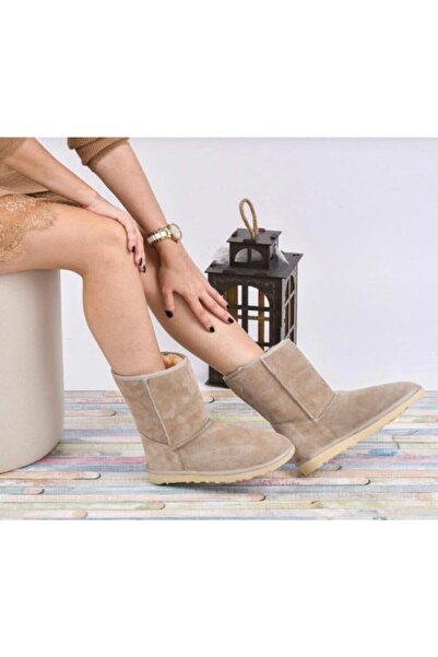 SAYKMAR Kadın Ten Rengi Kürklü Orta Bot