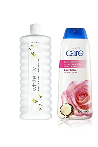 AVON Banyo Köpüğü Zambak Kokulu 500 Ml + Gül Özlü Vücut Losyonu 400 Ml