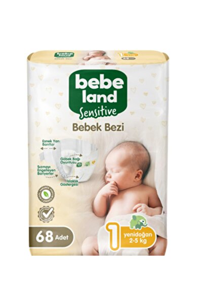 Bebeland Sensitive Bebek Bezi Yenidoğan 1 Numara 68 Adet