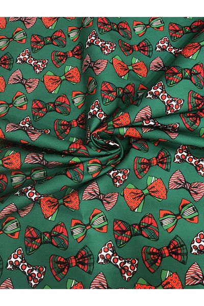 SUZANİ Bow Patterned Digital Printed Fabric Kms-1383