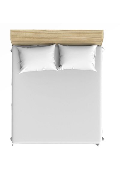 makiteks Комплект чаршафи от памук и полипамук, бяло, 160x200 + 2*(50x70) двойни с плъзгащ се пълнеж