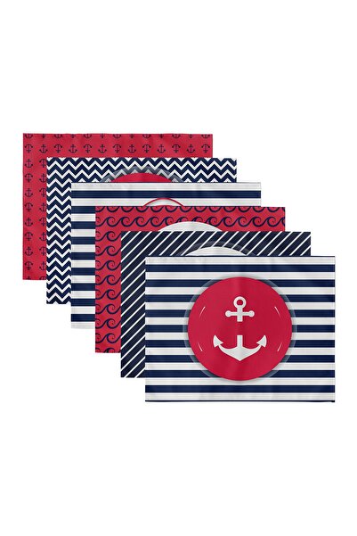 Realhomes 6-Piece Anchor Special Design Sailor Themed American Service Set