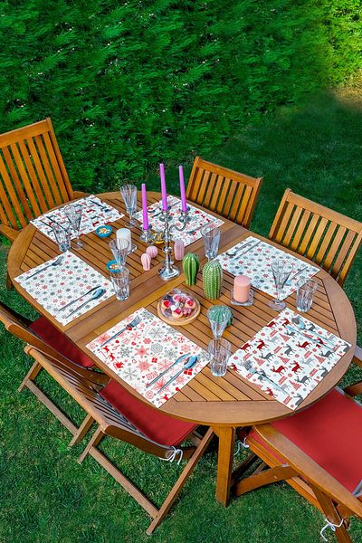 Realhomes Σετ 6 τεμαχίων Snowflakes & Deer Special Design American Service