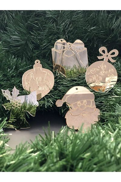 Happyland New Year's 5 Piece Plexi Tree Ornament