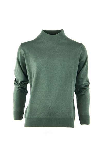 Oppland Pulover țesut din lână cu mânecă lungă pentru bărbați, pe jumătate, model clasic, cu croiala confortabilă, cu model complet
