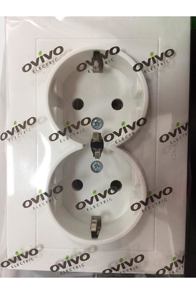 OVİVO Grano White Double Grounded Socket