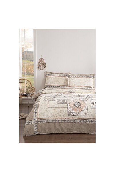 Özdilek Curio Ranforce Çift Kişilik Nevresim Takımı - Krem