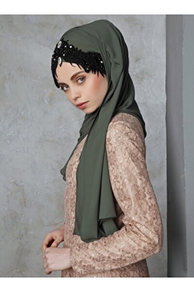Differenza Taji El Melika Şal - Haki & Siyah