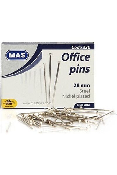 Mas Βελόνα Μαζική Ατσάλι Επινικελωμένη 28mm 20gr Κωδικός:330