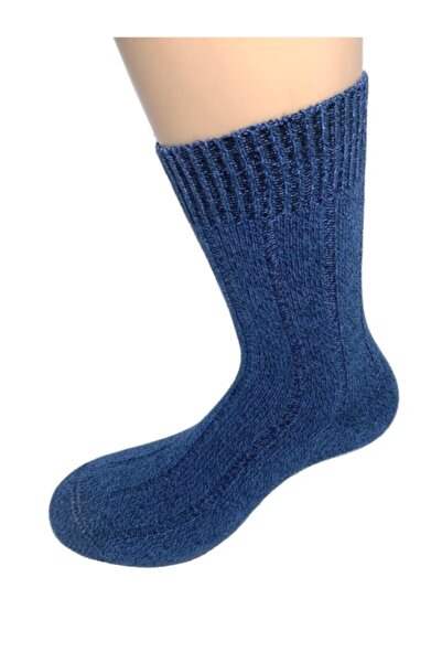 Bamuta Bambu Soket Bot Çorabı Lacivert Dikişsiz