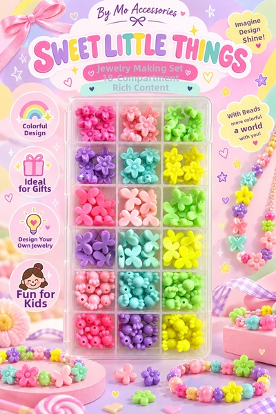 By MO Accessories 🌸🦋🍬 sweet little things 18-compartment jewelry making se...