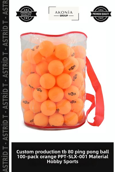 Generic Brand Custom-Made TB 80 Ping Pong Ball, Pack of 100, Orange PPT-SLX-0...