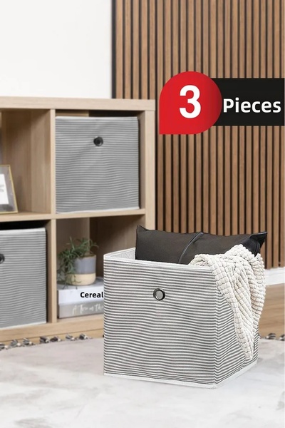 Generic Brand (3 Pcs) Shelf Organizer Box Set (30*30*30 cm) New Season Nano T...