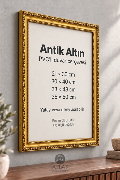 Atlas Sanat Galerisi Πλαίσιο τοίχου με σχέδιο από PVC, οριζόντιο-κάθετο, 30x4...