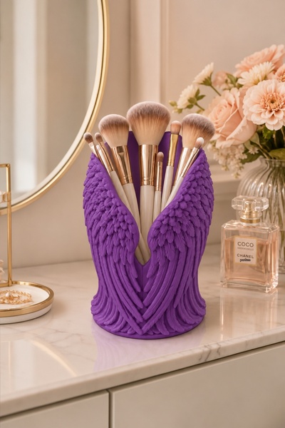 Belupa Angel Winged Decorative Makeup Brush Holder Organizer Pen Holder 14 cm