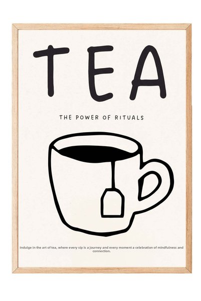 Postifull TEA Poster – Wood-Framed Artwork No. 180300