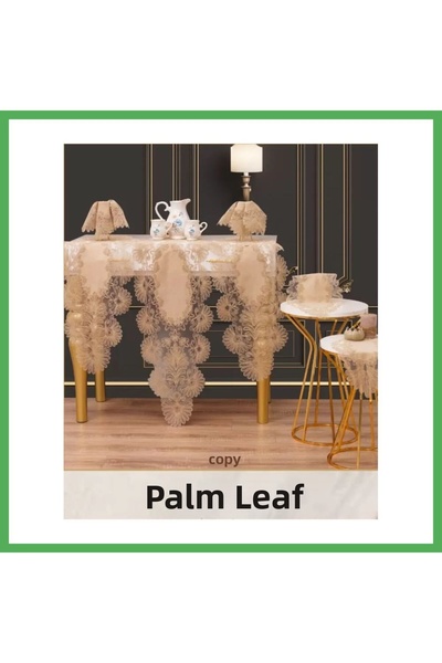 Nur store Çanta Living Room Set, Bridal Set, Palm Leaf Pattern, Cappuccino Mo...