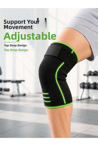TheGencoo Sports Knee Brace with Upper Support Band, Flexible Knitted Knee Pr...