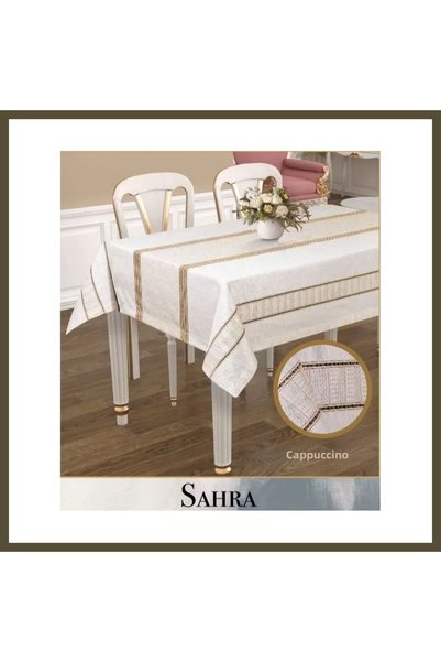 northcity n 160x260 cm Kapicino Sahra Polyester Lace-Like Knit Linen Tableclo...