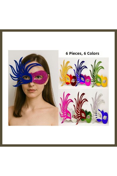 northcity n Set of 6 Colorful Ball Masks | Cardboard & Elastic (Suitable for ...