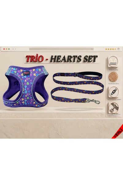 Trio Air -Mesh Small and Medium Breed Cat Dog Chest Harness Soft, Breathable,...