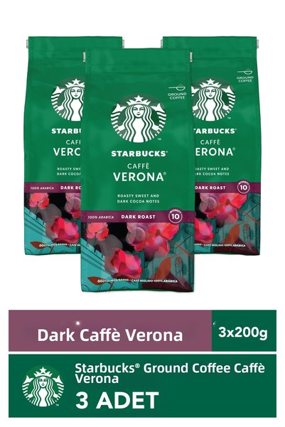 Starbucks كافي فيرونا 3x200 جرام قهوة مطحونة