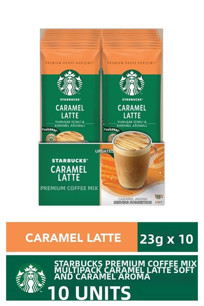 Starbucks مزيج القهوة الفاخرة باللاتيه بالكراميل 23 جرام × 10 عبوات