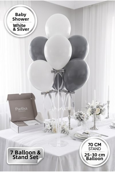 Partixa Baby Naming Ceremony / 40-Day Celebration Balloon Stand Set: 70 cm Ta...