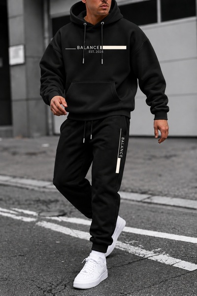 EURO CODE Men's Hooded Sweatshirt and Jogger Pants Set