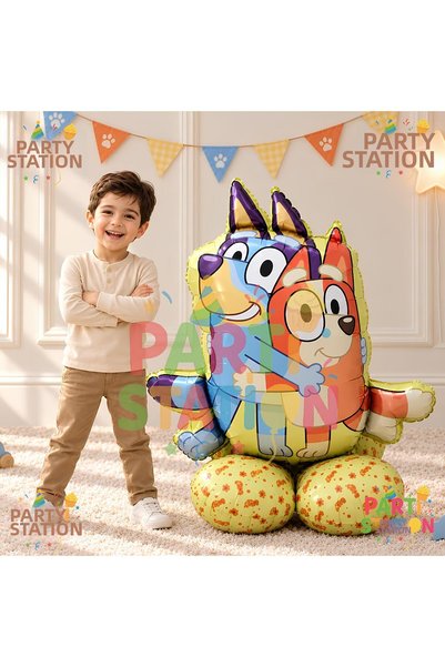 Parti Station Bluey and Bing Standing Balloon, 125 cm, Giant Size—1 Bluey Sta...