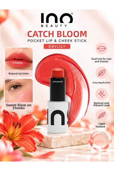 inobeauty Catch Bloom DAYLİLY 4.5 g Makeup Stick That Adds Vibrant Color to L...