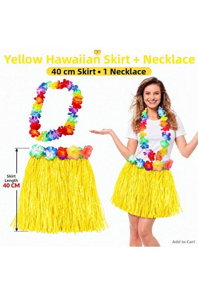 ZERO LAND Spt-Gld Hawaii Luau Aloha Yellow Tassel 40 cm and (214525) Hawaii N...
