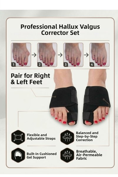 MYS FLEX Medical Hallux Valgus Night Splint, Foot Bunion Protector, 1 Pair (R...